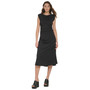Women's Ruched Cap-Sleeve Pullover Midi Dress