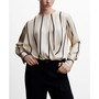 Women's Striped Satin Blouse