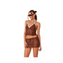 Women's Halter Crochet Top With Contrast Binding