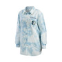Women's Denim Seattle Seahawks Chambray Acid-Washed Long Sleeve Button-Up Shirt