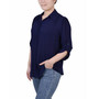 Petite 3/4 Sleeve Crepon Blouse
