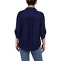 Petite 3/4 Sleeve Crepon Blouse
