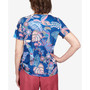 Petite Scenic Drive Mosaic Parrot Drawstring Hem Top