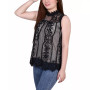 Petite Lace Mock-Neck Top