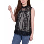 Petite Lace Mock-Neck Top