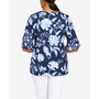 Women's Mixed Batik Floral Top