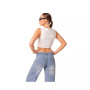 Women's Square Neck Sleeveless Crop Top