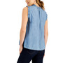 Women's Split-Neckline Chambray Shirt