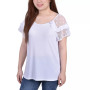 Petite Size Short Dot Sleeve Top
