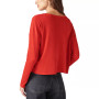 Ribbed Cropped Long-Sleeve Top