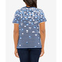 Women's Cascading Butterfly Stripe Top