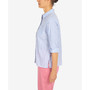 Women's Mixed Stripe Button Down Top