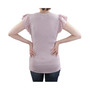 Eyelet Flutter Sleeve Side Cinched Maternity Top