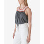 Women's Cotton Crochet-Trim Bubble Tank