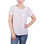 Petite Cap Sleeve Top with Smocking and Crochet Trim