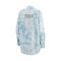 Women's White Vegas Golden Knights Oversized Tie-Dye Button-Up Denim Shirt