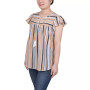 Petite Size Drawstring Neck Top