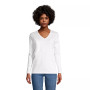 Women's Tall Relaxed Supima Cotton Long Sleeve V-Neck T-Shirt