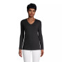 Women's Tall Relaxed Supima Cotton Long Sleeve V-Neck T-Shirt