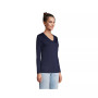 Women's Tall Relaxed Supima Cotton Long Sleeve V-Neck T-Shirt