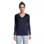 Women's Tall Relaxed Supima Cotton Long Sleeve V-Neck T-Shirt