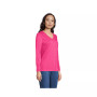 Women's Tall Relaxed Supima Cotton Long Sleeve V-Neck T-Shirt