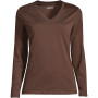 Women's Tall Relaxed Supima Cotton Long Sleeve V-Neck T-Shirt