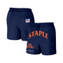 Men's NFL X Staple Navy Chicago Bears New Age Throwback Vintage-Like Wash Fleece Short