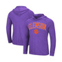 Men's Heathered Purple Clemson Tigers Big and Tall Wingman Raglan Hoodie T-shirt