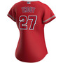 Women's Mike Trout Red Los Angeles Angels Alternate Replica Player Jersey