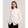 Classic Bow Tie Silk Blouse for Women