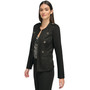 Women's Faux-Suede Long-Sleeve Band Jacket