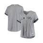 Women's Gray New York Yankees Plus Size Road Replica Team Jersey