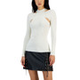 Women's Mock-Neck Cutout Ribbed Top