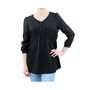 3/4 Sleeve Button Front Babydoll Maternity Top