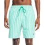 Men's Drawstring Seersucker Striped  8" Swim Trunks