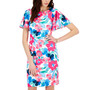 Women's Scuba Crepe Flutter-Sleeve Sheath Dress
