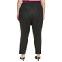 Plus Size Cuffed Linen Straight-Leg Ankle Pants