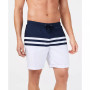 Men's Quick-Dry Performance Colorblocked Stripe 7" Swim Trunks, Created for Macy's