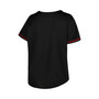Women's Black Boston Red Sox Plus Size Pop Fashion Button-Up Jersey