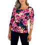 Petite Autumn Dream Printed Scoop-Neck Top, Created for Macy's