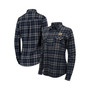 Women's Navy, Gray Nashville Predators Stance Plaid Button-Up Long Sleeve Shirt