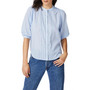 Women's 3/4 Sleeve Crinkle Clip Button Front Blouse