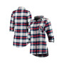 Women's Navy, Red Washington Wizards Headway Long Sleeve Plaid Tunic Shirt