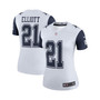 Women's Ezekiel Elliott White Dallas Cowboys Color Rush Legend Player Jersey