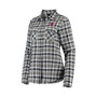 Women's Navy, Gray St. Louis City SC Ease Flannel Long Sleeve Button-Up Shirt