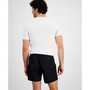 Men's 5" Bold Striped Vertical Logo Drawstring Swim Trunks