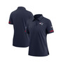Women's Navy New England Patriots Sideline Performance Polo