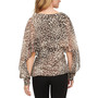 Women's Leopard-Print Cape-Sleeve Blouse