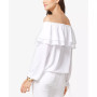 Petite Ruffled Off-The-Shoulder Top